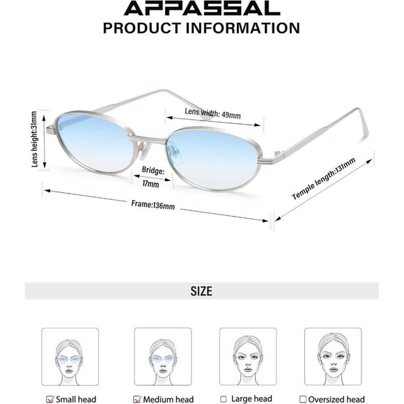 Retro Oval Sunglasses Women Men UV Protection Trendy Cool Shades